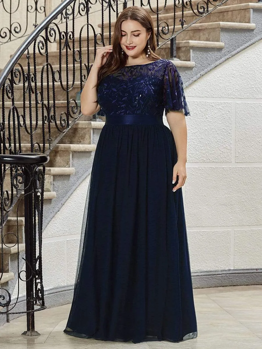 pretty SAPHIR|Plus Size Sequin Bodice Long Formal Evening Dresses sold by Ever Pretty product image thumbnail 3