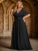 pretty IVYROSE|Plus Size Floral Applique Short Sleeve A-Line Chiffon Formal Evening Dress sold by Ever Pretty