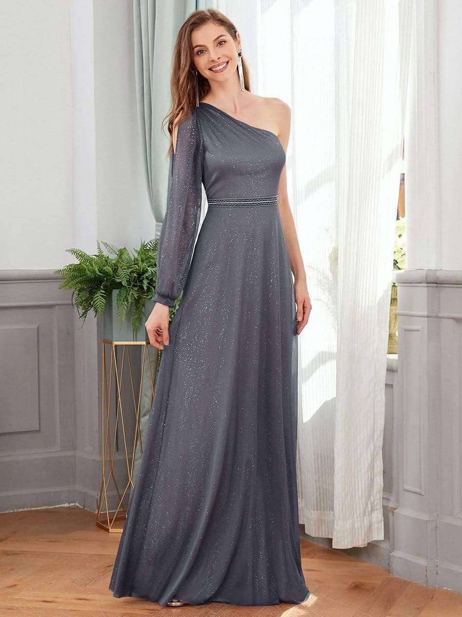 Charming One Shoulder Formal Evening Dresses with Long Sleeve sold by Ever Pretty product image thumbnail 3