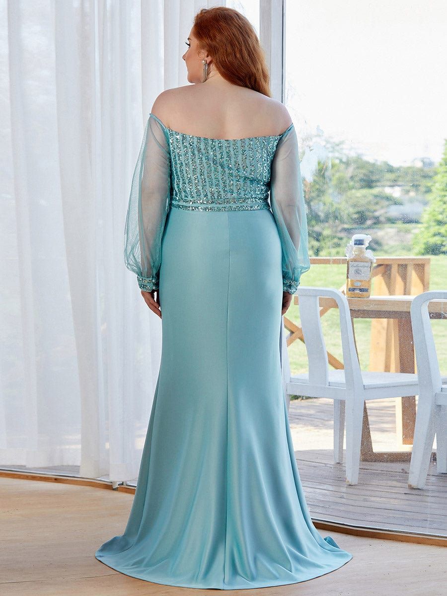 Plus Size Long Tulle Sleeve Formal Evening Dresses sold by Ever Pretty product image thumbnail 24