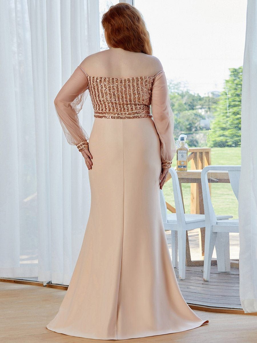 Plus Size Long Tulle Sleeve Formal Evening Dresses sold by Ever Pretty product image thumbnail 19