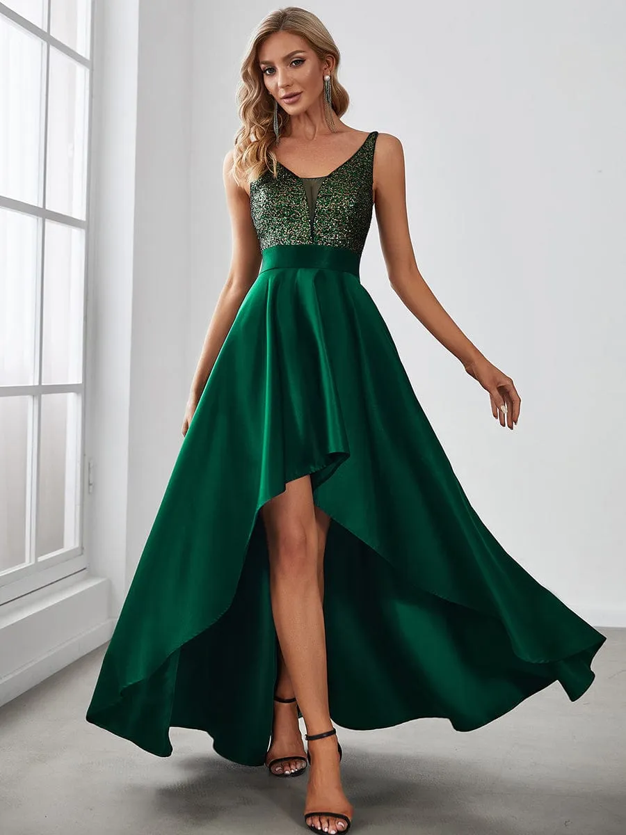 ever ALYNA|Sparkly Bodice High Low Prom Dresses for Women sold by Ever Pretty