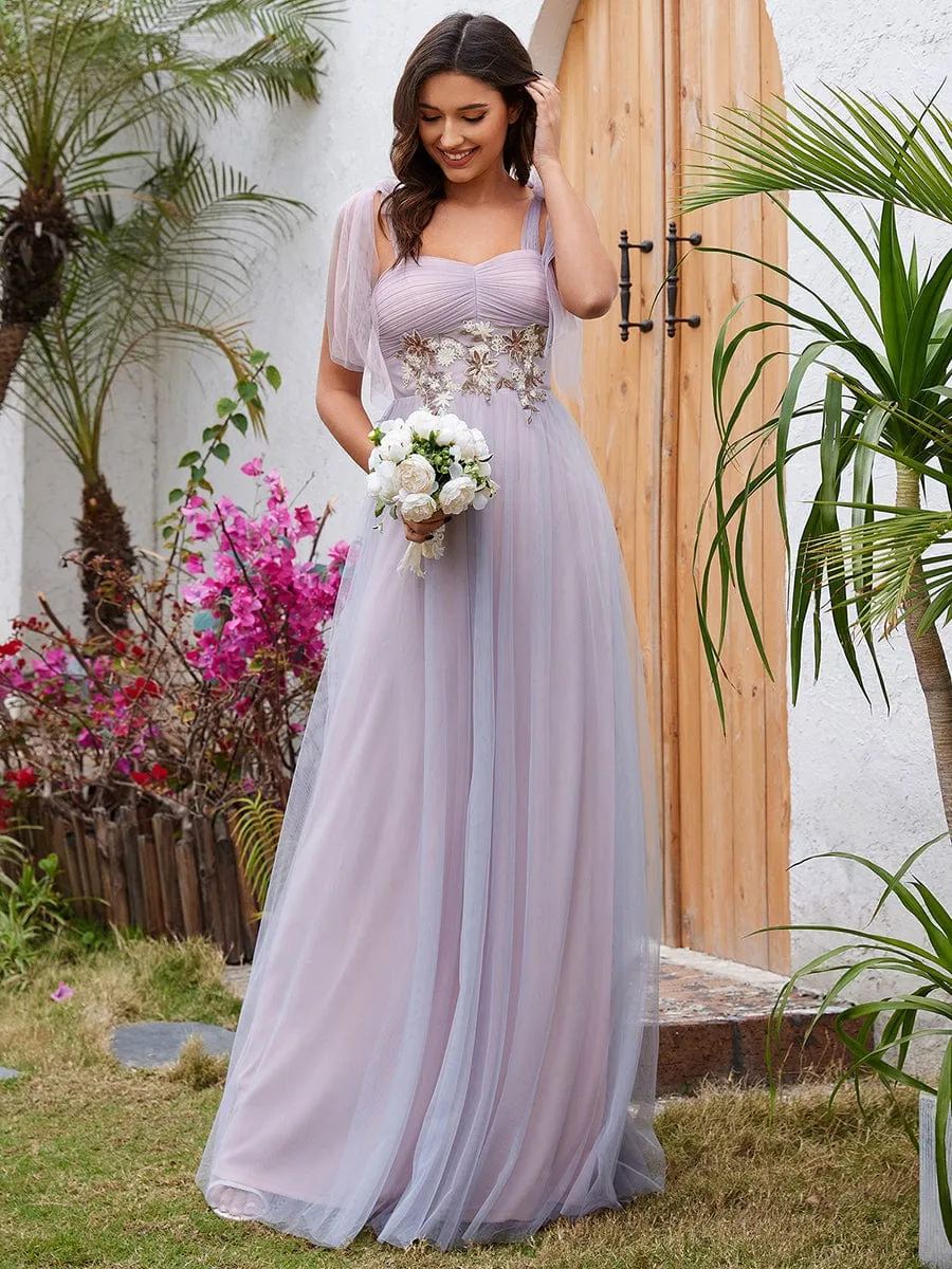 Sweetheart Frenulum Knotting Formal Evening Dress Adorned with Applique sold by Ever Pretty product image thumbnail 4