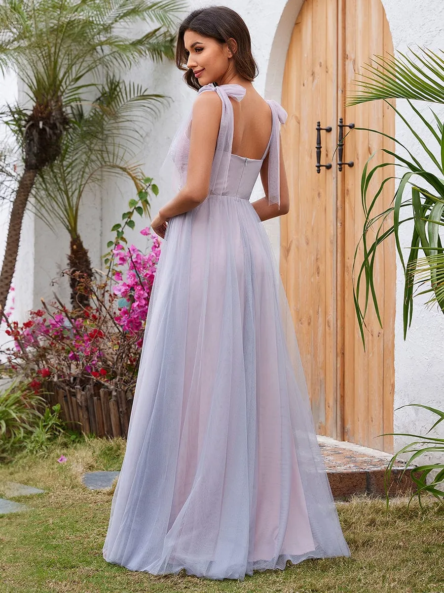 Sweetheart Frenulum Knotting Formal Evening Dress Adorned with Applique sold by Ever Pretty product image thumbnail 2