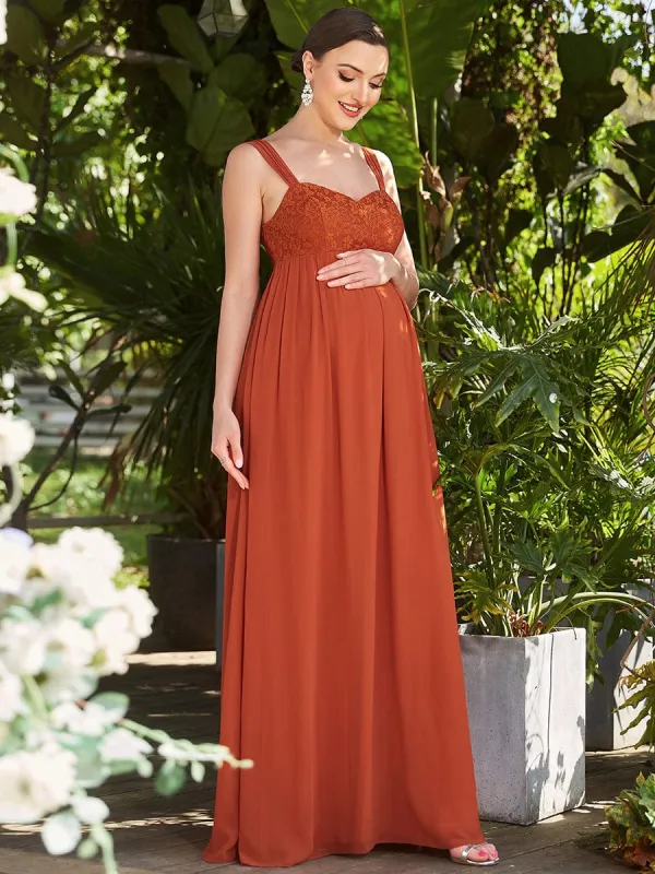 Empire Waist Floral Lace Chiffon Maternity Dress made by Ever Pretty