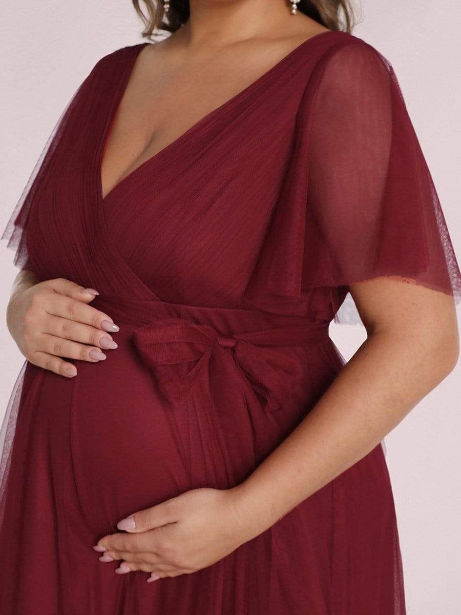 Plus Size Empire Waist Formal Maternity Dresses with Sleeves sold by Ever Pretty product image thumbnail 3