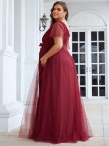 Plus Size Empire Waist Formal Maternity Dresses with Sleeves sold by Ever Pretty