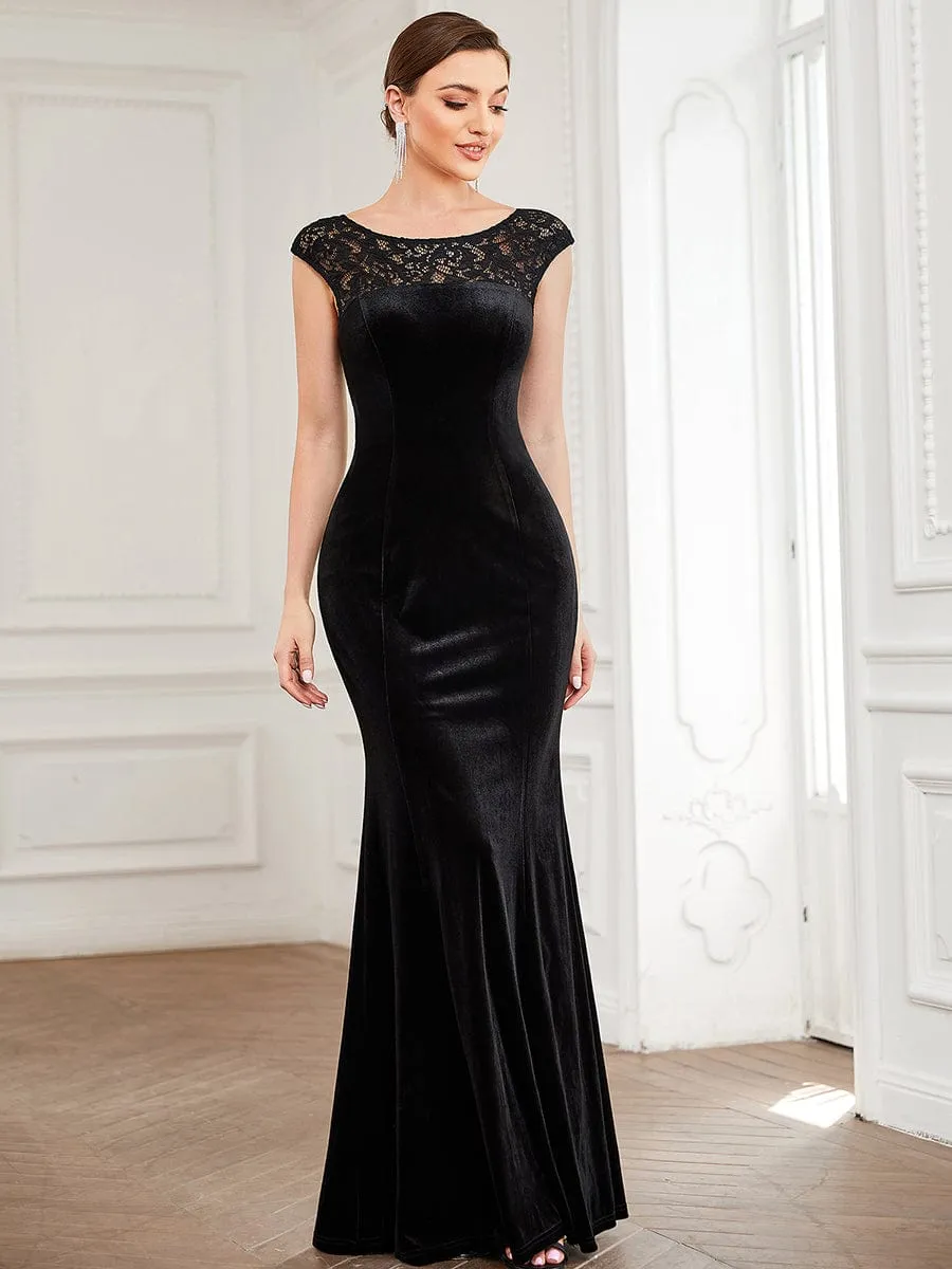 Lace Round Neck Bodycon Evening Dress sold by Ever Pretty