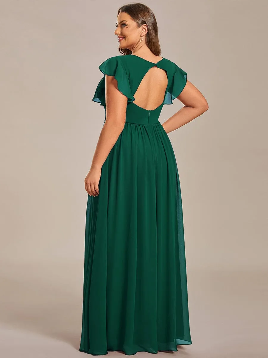 pretty LILYANA|Plus Size Chiffon Pleated A-Line Back Cutout Bridesmaid Dress sold by Ever Pretty product image thumbnail 2