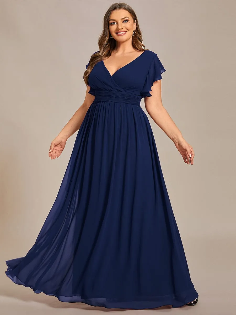 pretty LILYANA|Plus Size Chiffon Pleated A-Line Back Cutout Bridesmaid Dress sold by Ever Pretty product image thumbnail 3