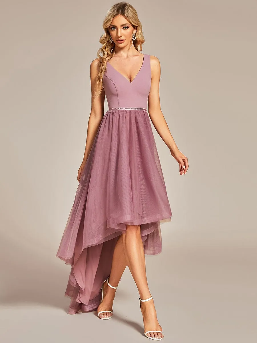 Sleeveless Tulle High Low Prom Dress with Waist Chain sold by Ever Pretty product image thumbnail 3