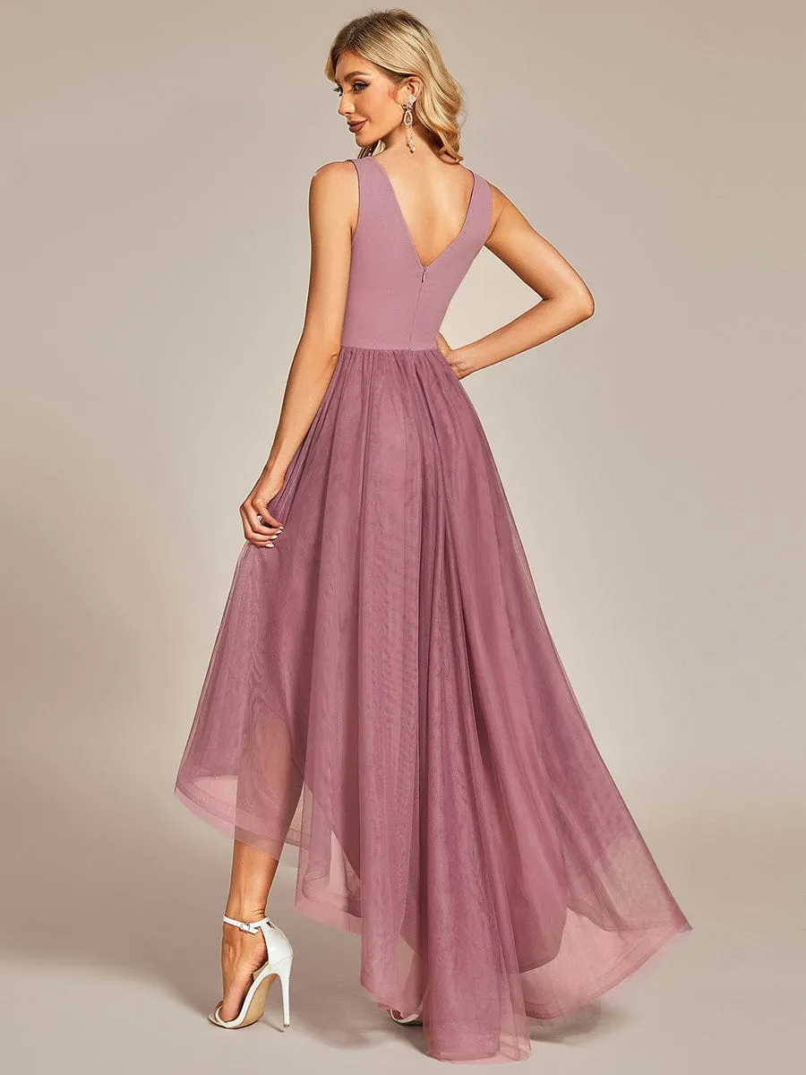 Sleeveless Tulle High Low Prom Dress with Waist Chain sold by Ever Pretty product image thumbnail 4