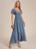 ever ELISE|Pleated V-Neck Lace Formal Evening Dress sold by Ever Pretty