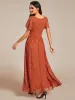 ever ELISE|Pleated V-Neck Lace Formal Evening Dress sold by Ever Pretty