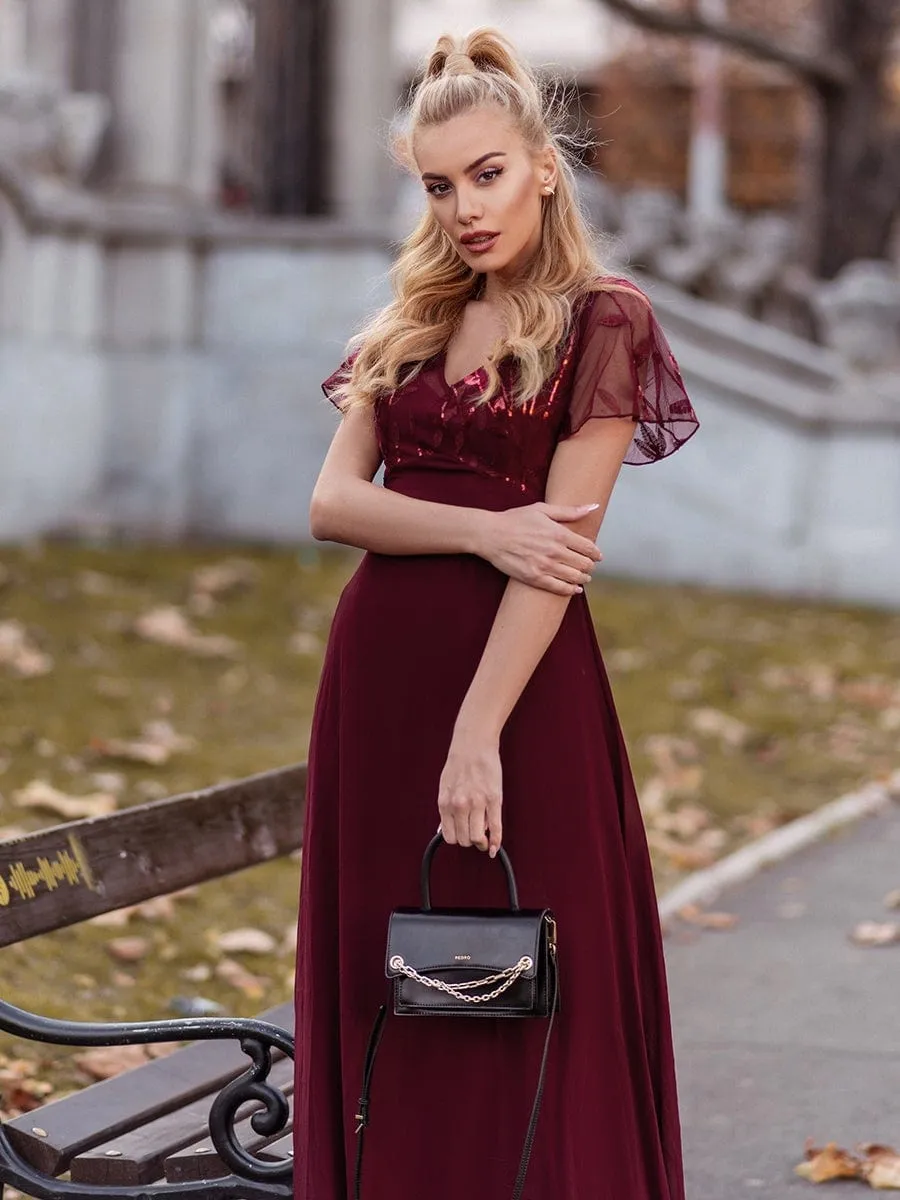 Sequin Print Evening Dresses for Women with Sleeves sold by Ever Pretty product image thumbnail 3