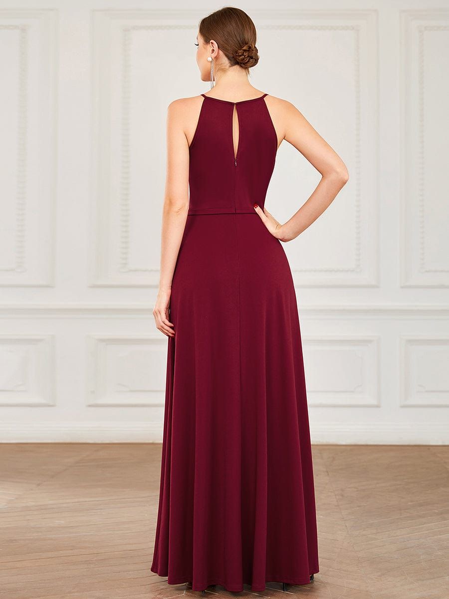Halter Keyhole Front & Back High Slit Evening Dress sold by Ever Pretty product image thumbnail 2