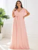 pretty LEORA|Plus Size Chiffon Tie-Waist Evening Dress sold by Ever Pretty