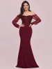 Fashion Off the Shoulder Sequin Evening Gowns With Tulle Sleeve sold by Ever Pretty