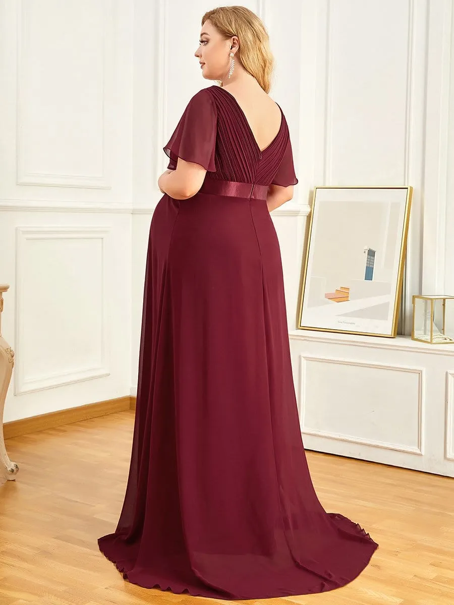 Plus Size Ruffle Sleeve Floor-Length Formal Maternity Dress sold by Ever Pretty product image thumbnail 4