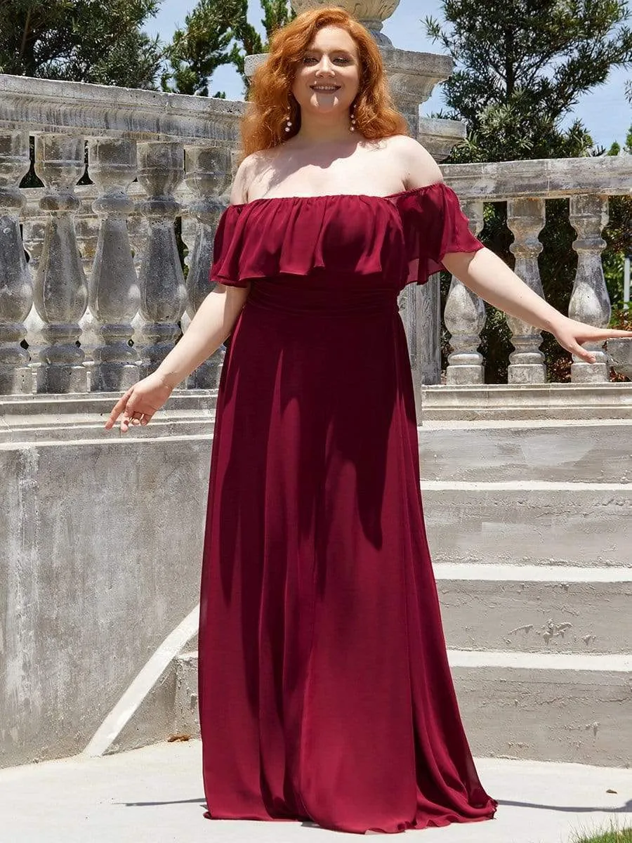 Plus Size Sexy Side Split Long Chiffon Formal Dresses sold by Ever Pretty product image thumbnail 4
