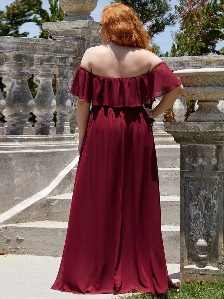 Plus Size Sexy Side Split Long Chiffon Formal Dresses sold by Ever Pretty product image thumbnail 2