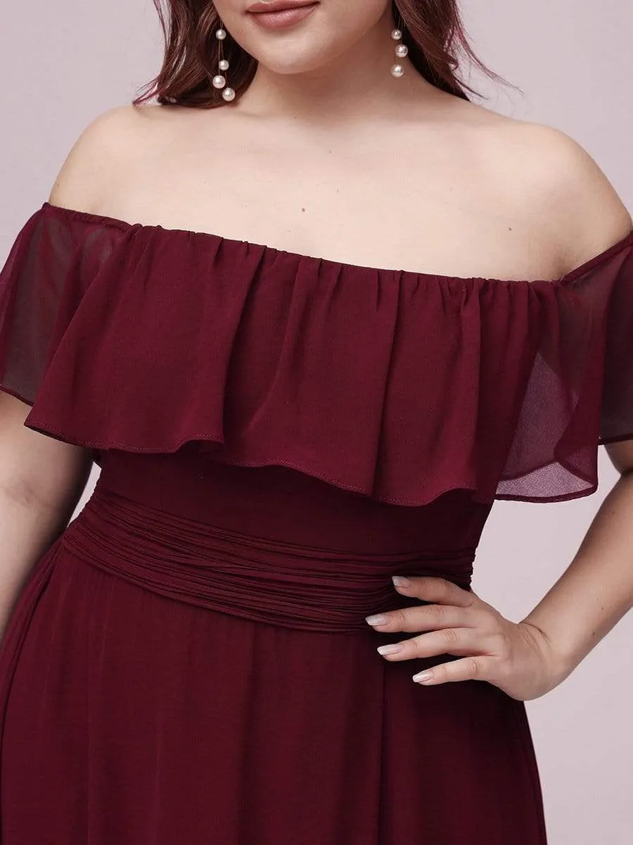 Plus Size Sexy Side Split Long Chiffon Formal Dresses sold by Ever Pretty product image thumbnail 3