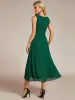 ever IRYS|Sleeveless V-Neck High Low Wedding Guest Dress with Floral Applique sold by Ever Pretty
