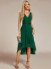 ever IRYS|Sleeveless V-Neck High Low Wedding Guest Dress with Floral Applique sold by Ever Pretty