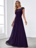 Maxi Lace Cap Sleeve Long Formal Evening Dress sold by Ever Pretty