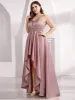Plus Size Double V-Neck Sleeveless High Low Cocktail Formal Dresses sold by Ever Pretty
