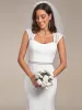 MARSEILLE'S BRIDE|Simple Cap Sleeve Sweetheart Mermaid Style Wedding Dress sold by Ever Pretty