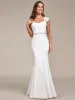 MARSEILLE'S BRIDE|Simple Cap Sleeve Sweetheart Mermaid Style Wedding Dress sold by Ever Pretty