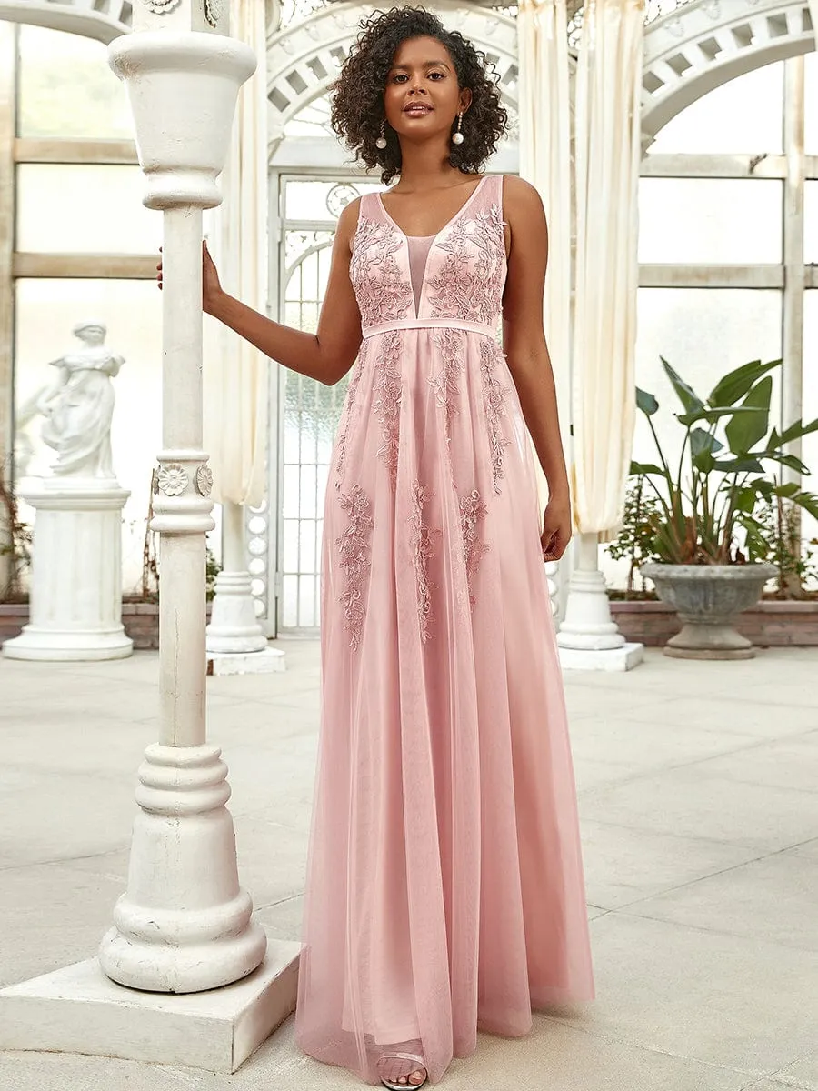 Maxi Long Elegant Ethereal Tulle Evening Dress sold by Ever Pretty product image thumbnail 3