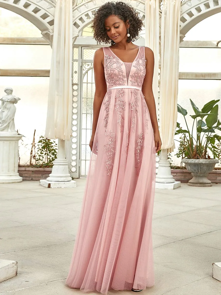 Maxi Long Elegant Ethereal Tulle Evening Dress sold by Ever Pretty