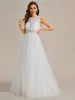 PERESIA'S BRIDE|Sleeveless See-Through Round Neckline Lace Embroidery Wedding Dress sold by Ever Pretty