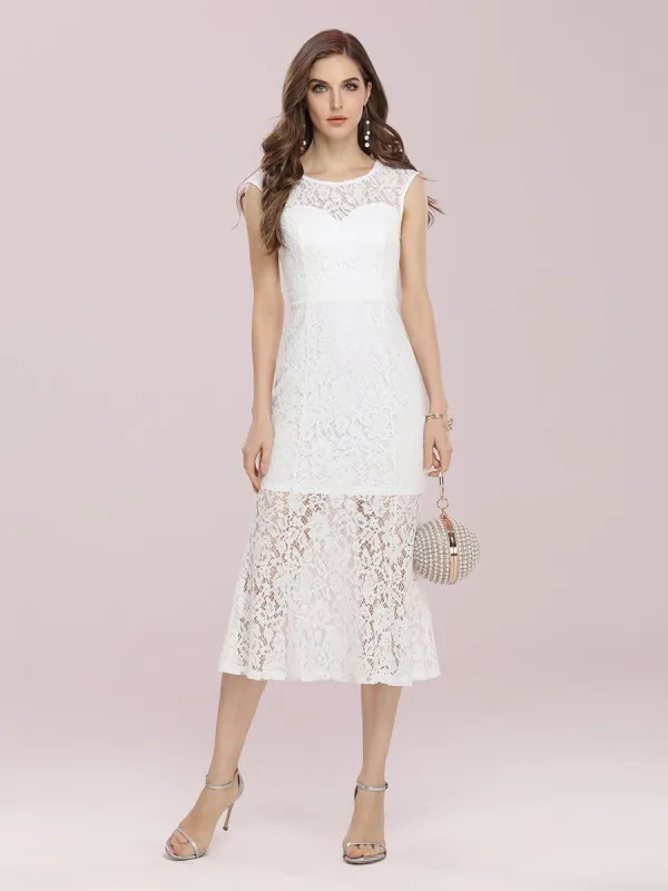 Gorgeous Round Neck Sleeveless Lace Party Dress sold by Ever Pretty