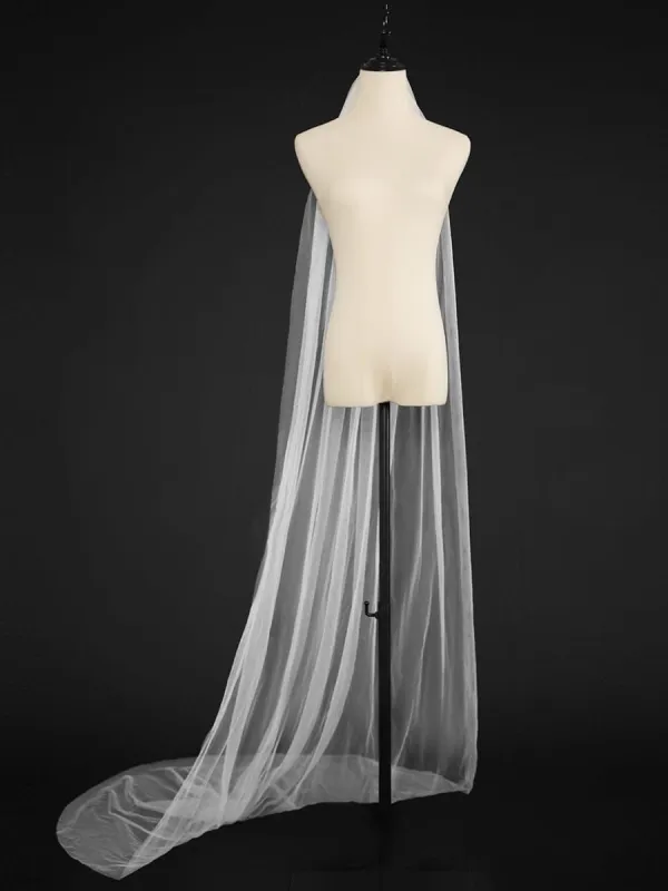 Floor-Length Classic Raw Edge Tulle Veil sold by Ever Pretty