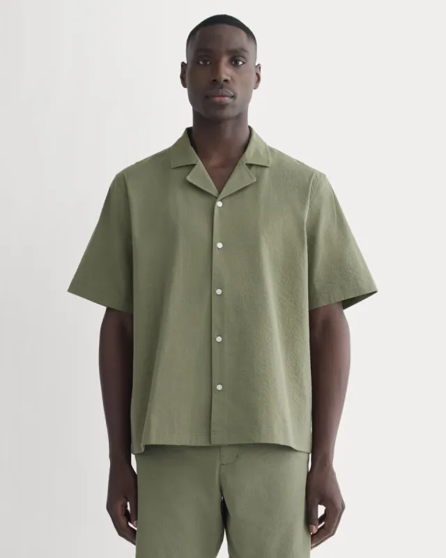 The Seersucker Resort Shirt | Lichen Green sold by Everlane
