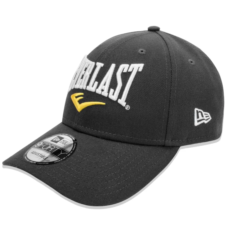 New Era 9FORTY Graphite Curved Snapback Curved Logo Cap sold by Everlast