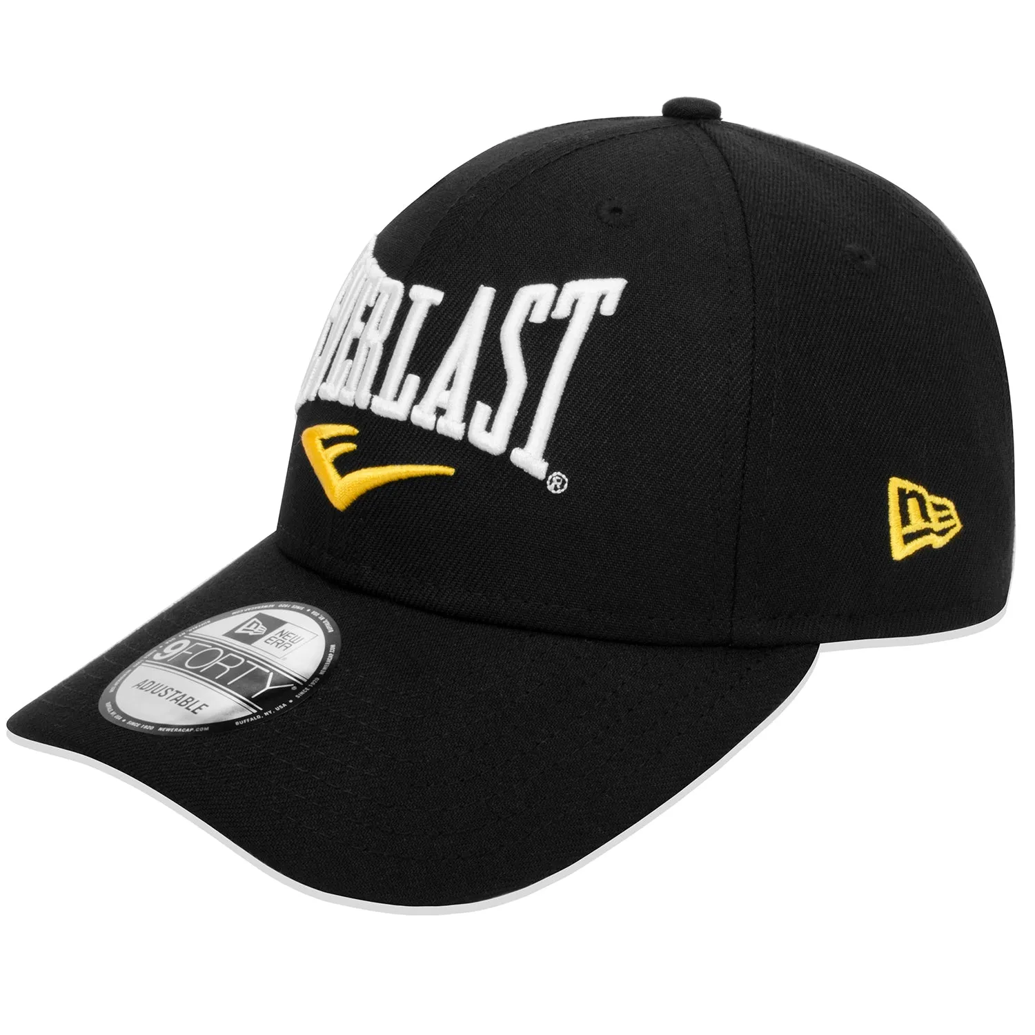New Era 9FORTY Black Curved Snapback Logo Cap sold by Everlast