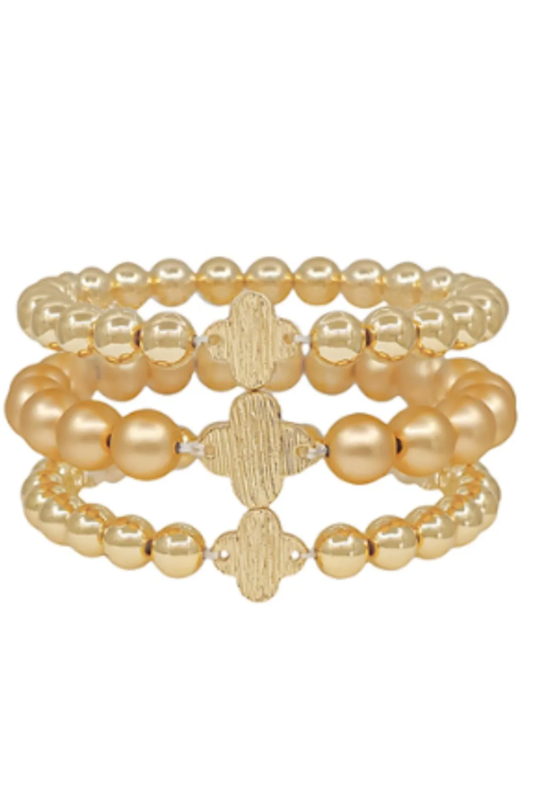 Clay 3 Row Clover Charm and CCB Bracelet sold by fab'rik product image thumbnail 2