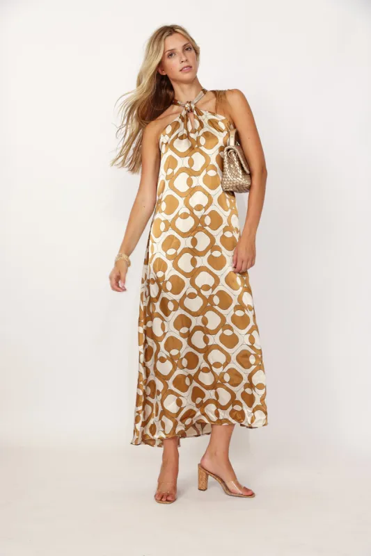 SALE - Margaret Modern Geo Cut Out Maxi Dress sold by fab'rik