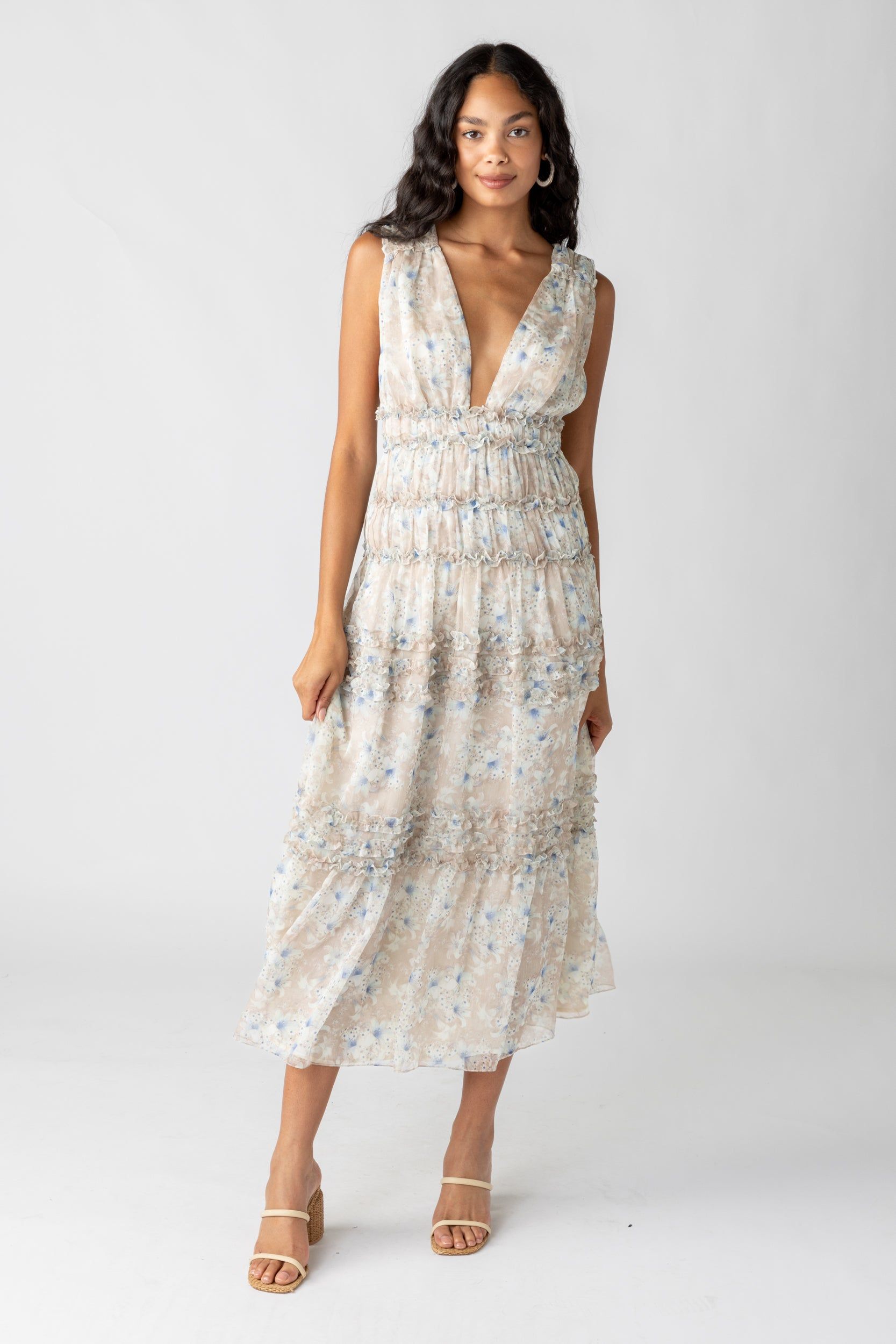 SALE - Elinor Tiered Ruffle Maxi Dress sold by fab'rik