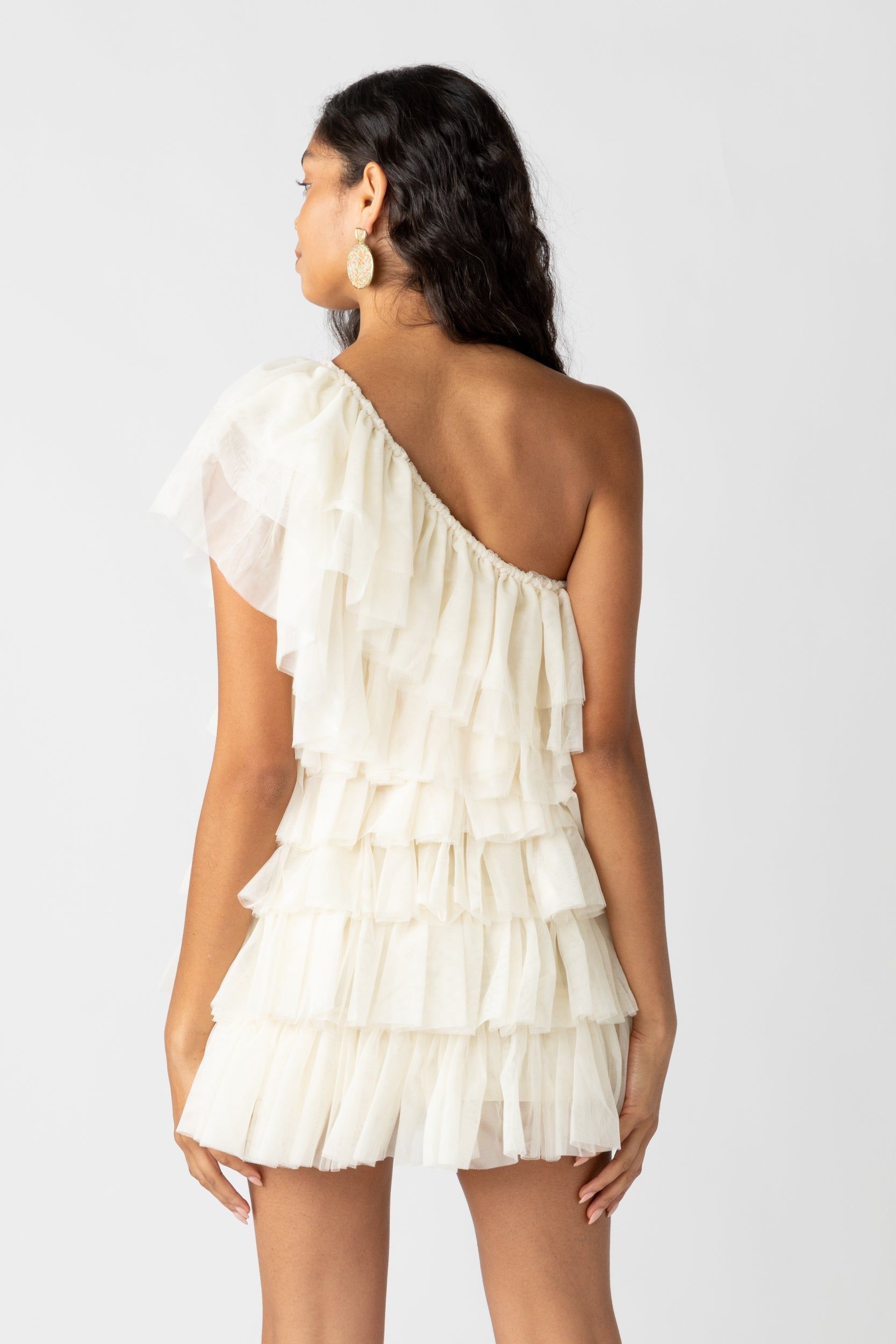 Eleanor One Shoulder Tulle Mini Dress sold by fab'rik product image thumbnail 4