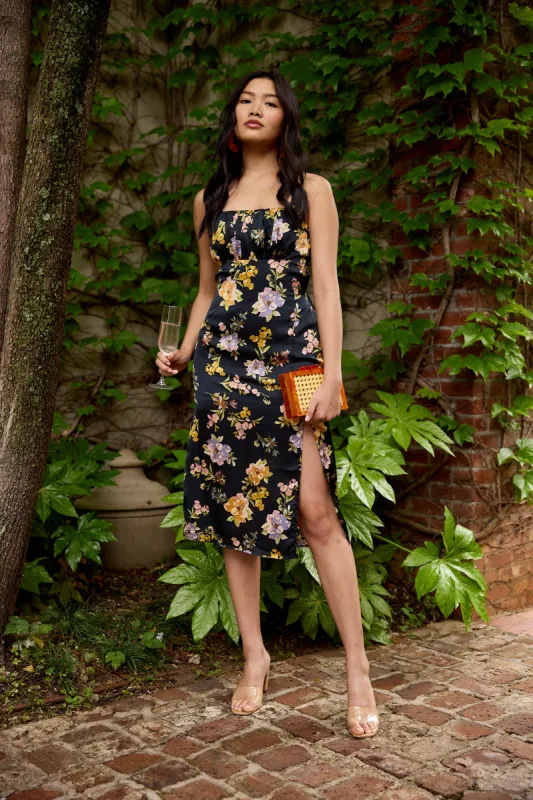 Ricky Tie Back Midi Dress sold by fab'rik