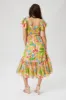 SALE - Olivia Printed Smocked Bodice Midi Dress sold by fab'rik