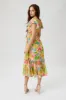 SALE - Olivia Printed Smocked Bodice Midi Dress sold by fab'rik