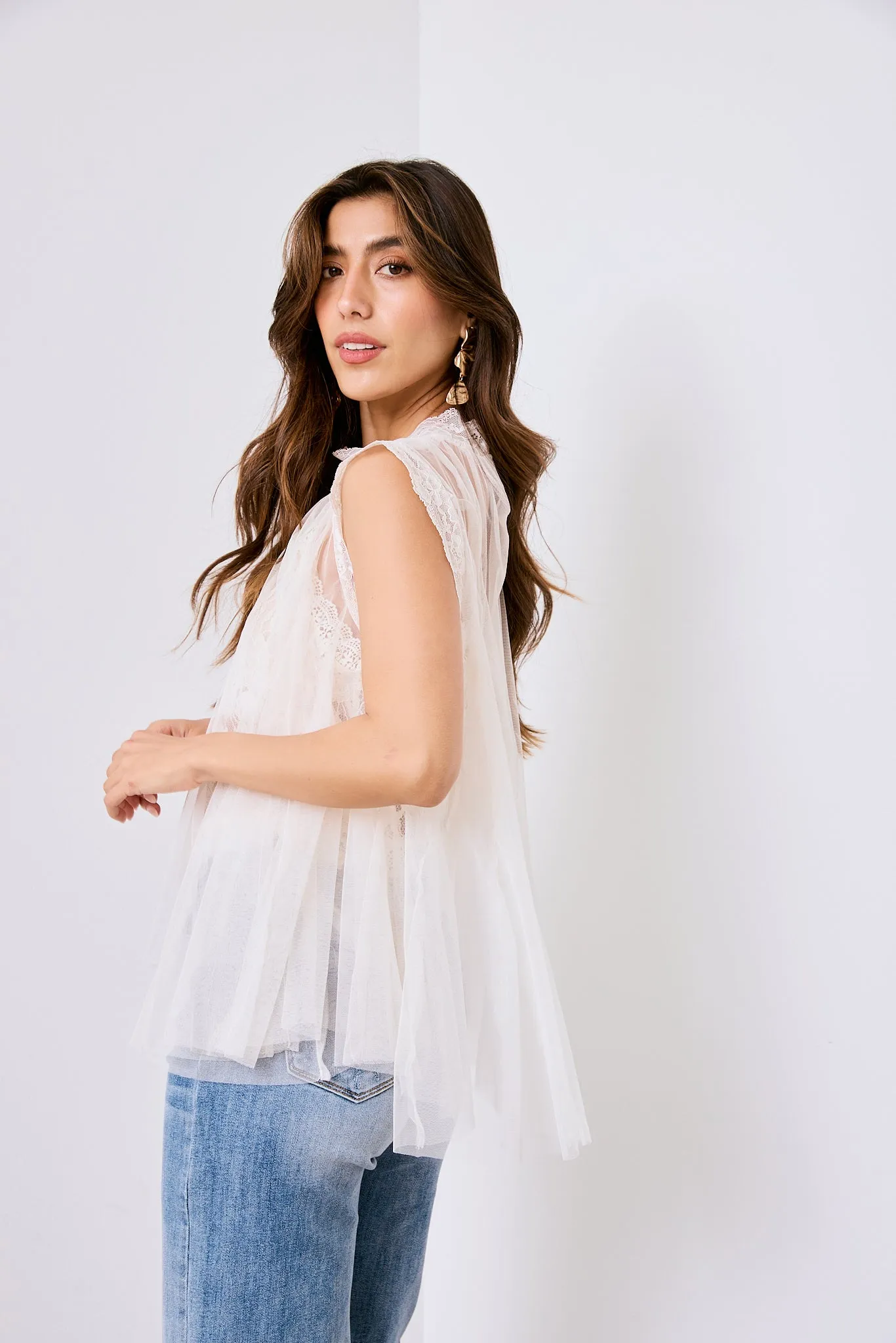 Samia Mesh Overly Lace Top sold by fab'rik product image thumbnail 3