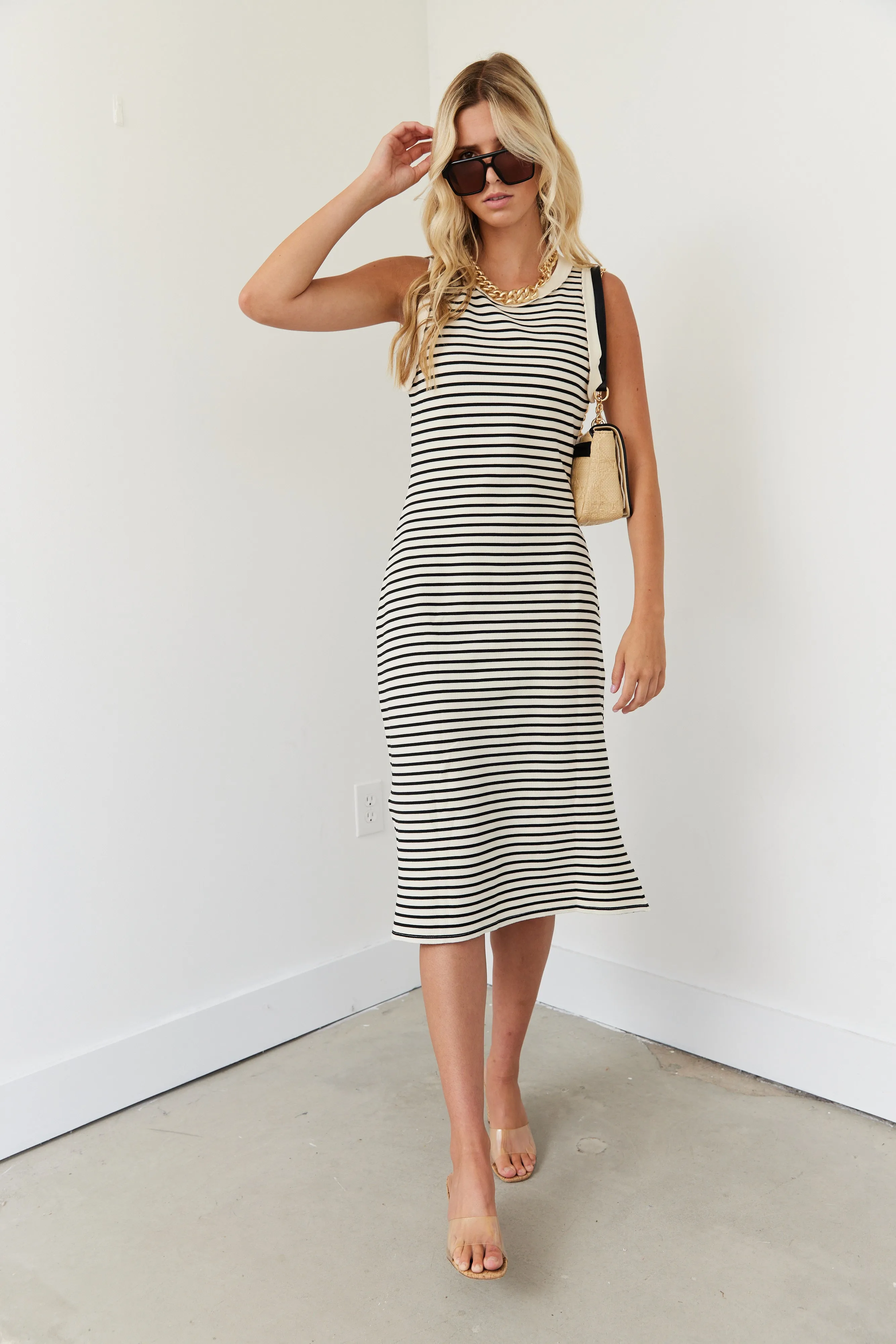 SALE - Brennan Stripe Midi Dress sold by fab'rik