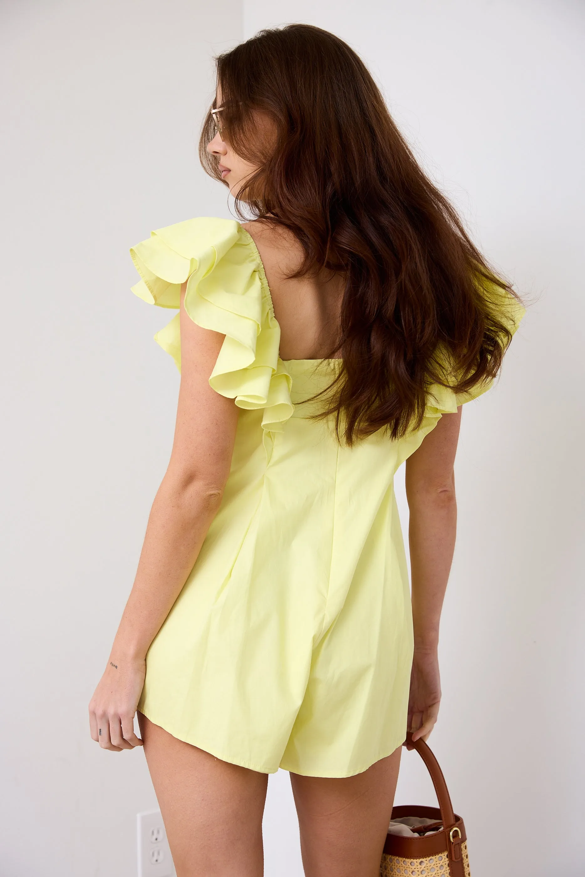 SALE - Kiera Square Neck Rosette Romper sold by fab'rik product image thumbnail 3
